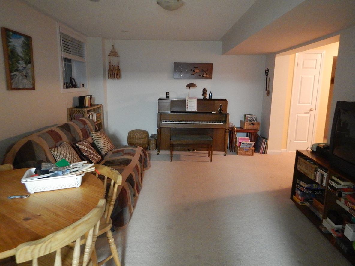 Looking out of the train room to playroom